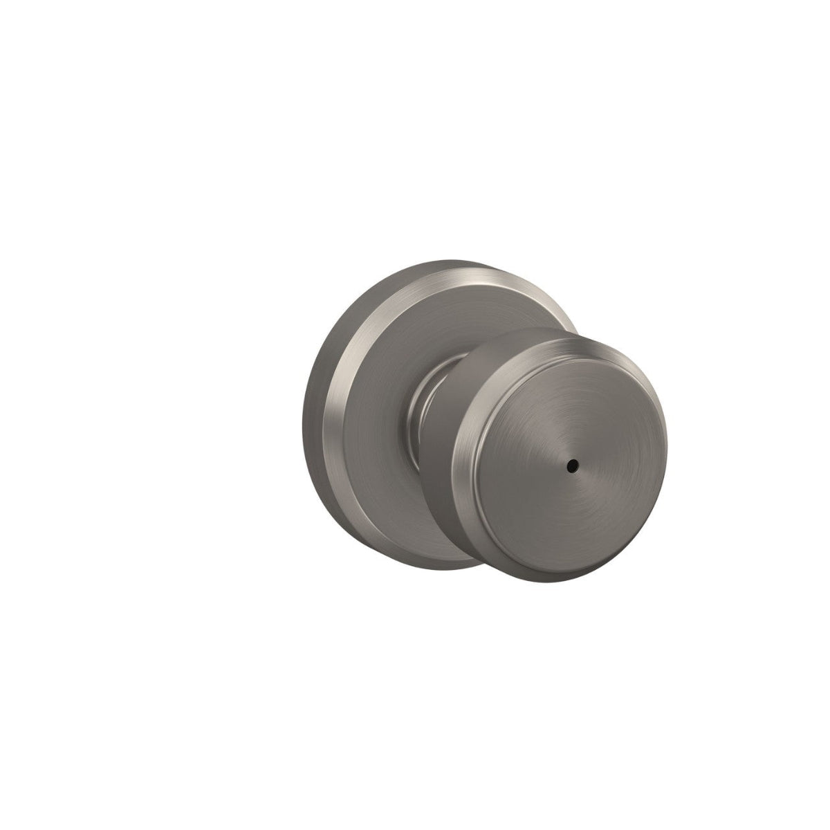 Schlage Bowery Matte Black Privacy Bed/Bath Door Knob with Greyson Trim