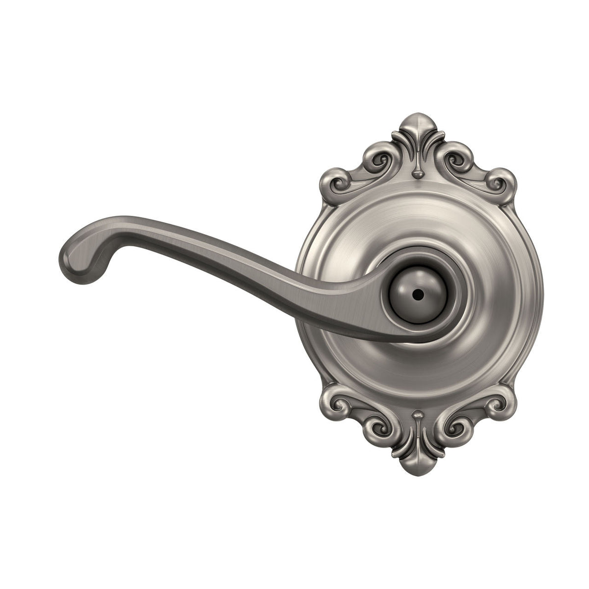 Schlage Flair Aged Bronze Privacy Bed/Bath Door Lever with Brookshire Trim