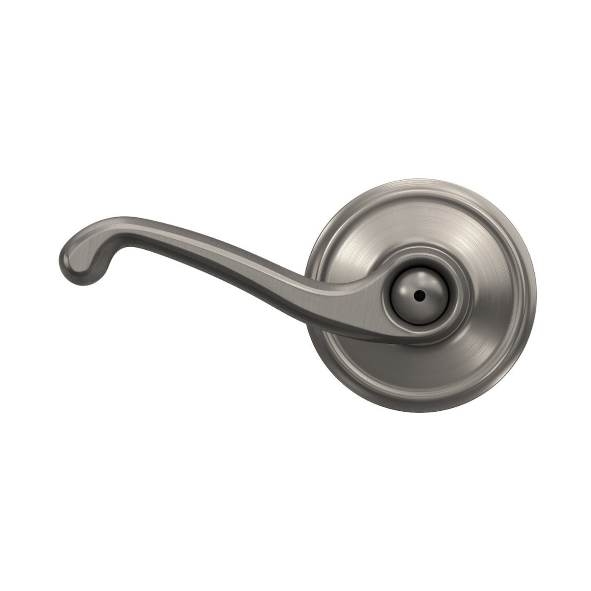 Schlage Flair Satin Nickel Privacy Lockset, ANSI Grade 2, 1-3/4 in.