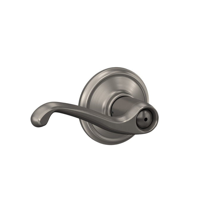 Schlage Flair Satin Nickel Privacy Lockset, ANSI Grade 2, 1-3/4 in.
