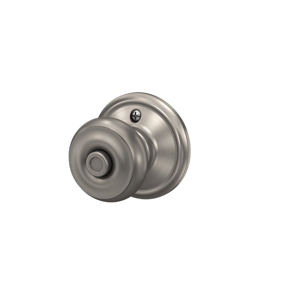 Schlage Georgian Privacy Door Knob, Satin Nickel, ANSI/BHMA Grade 2, Fits 1-3/8 in. to 1-3/4 in. Doors