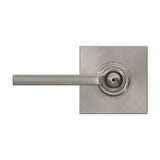 Schlage Latitude Satin Nickel Privacy Bed/Bath Door Lever with Collins Trim