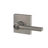 Schlage Latitude Satin Nickel Privacy Bed/Bath Door Lever with Collins Trim