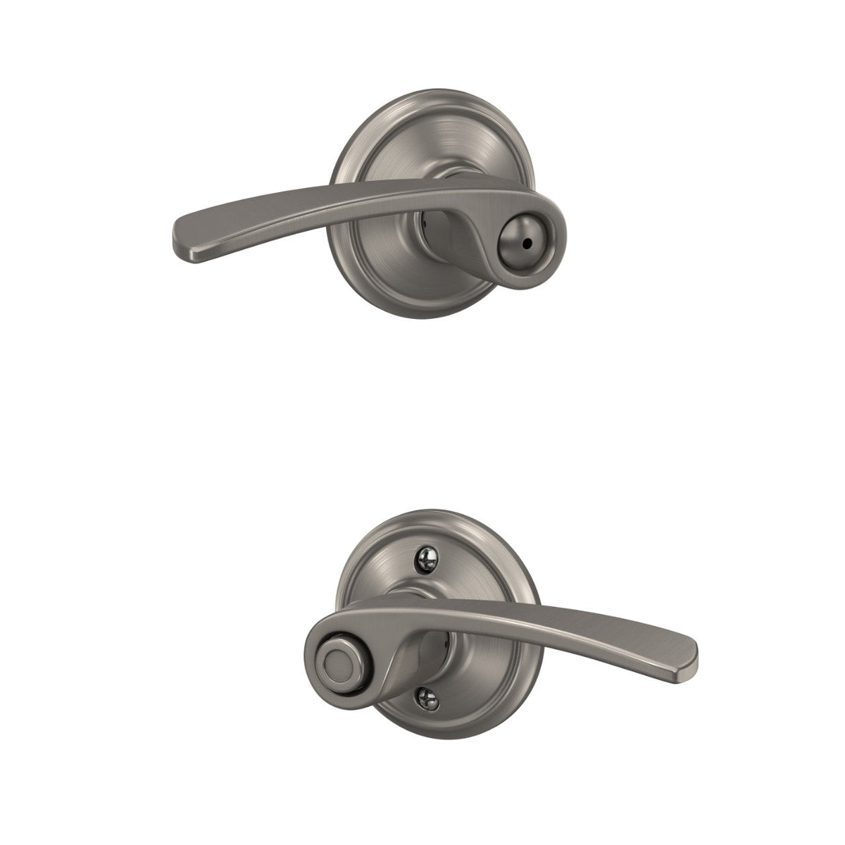 Schlage Merano Satin Nickel Privacy Bed/Bath Door Lever