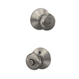 Schlage Plymouth Satin Nickel Privacy Knob – Right or Left Handed