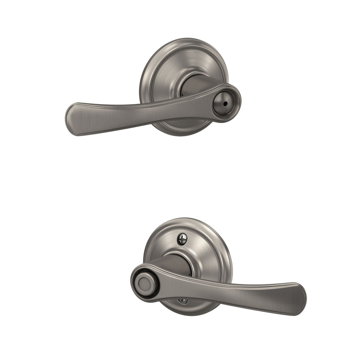 Schlage Avila Privacy Bed/Bath Door Lever, Satin Nickel