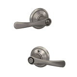 Schlage Avila Privacy Bed/Bath Door Lever, Satin Nickel