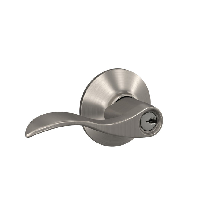Schlage Accent Matte Black Keyed Entry Door Lever