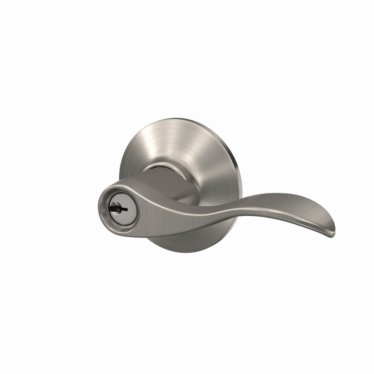 Schlage Accent Matte Black Keyed Entry Door Lever