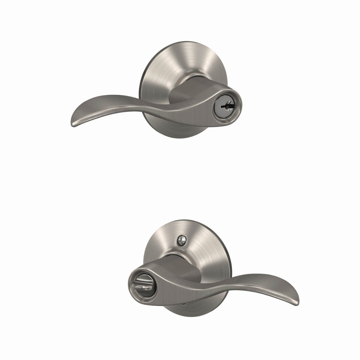 Schlage Accent Matte Black Keyed Entry Door Lever
