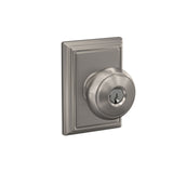 Schlage Andover Aged Bronze Keyed Entry Door Knob with Addison Trim