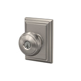 Schlage Andover Aged Bronze Keyed Entry Door Knob with Addison Trim