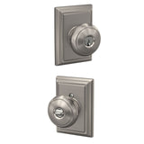Schlage Andover Aged Bronze Keyed Entry Door Knob with Addison Trim