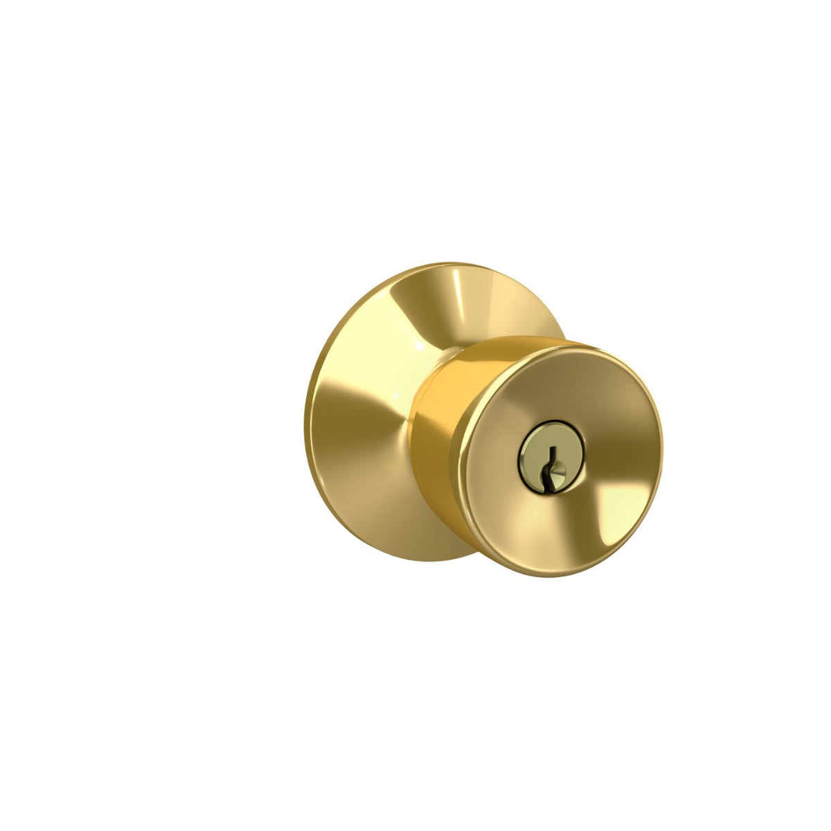 Schlage Bell Keyed Entry Door Knob – Satin Chrome