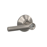 Schlage Broadway Matte Black Keyed Entry Lever, Grade 2, Fits 1-3/4 in. Doors