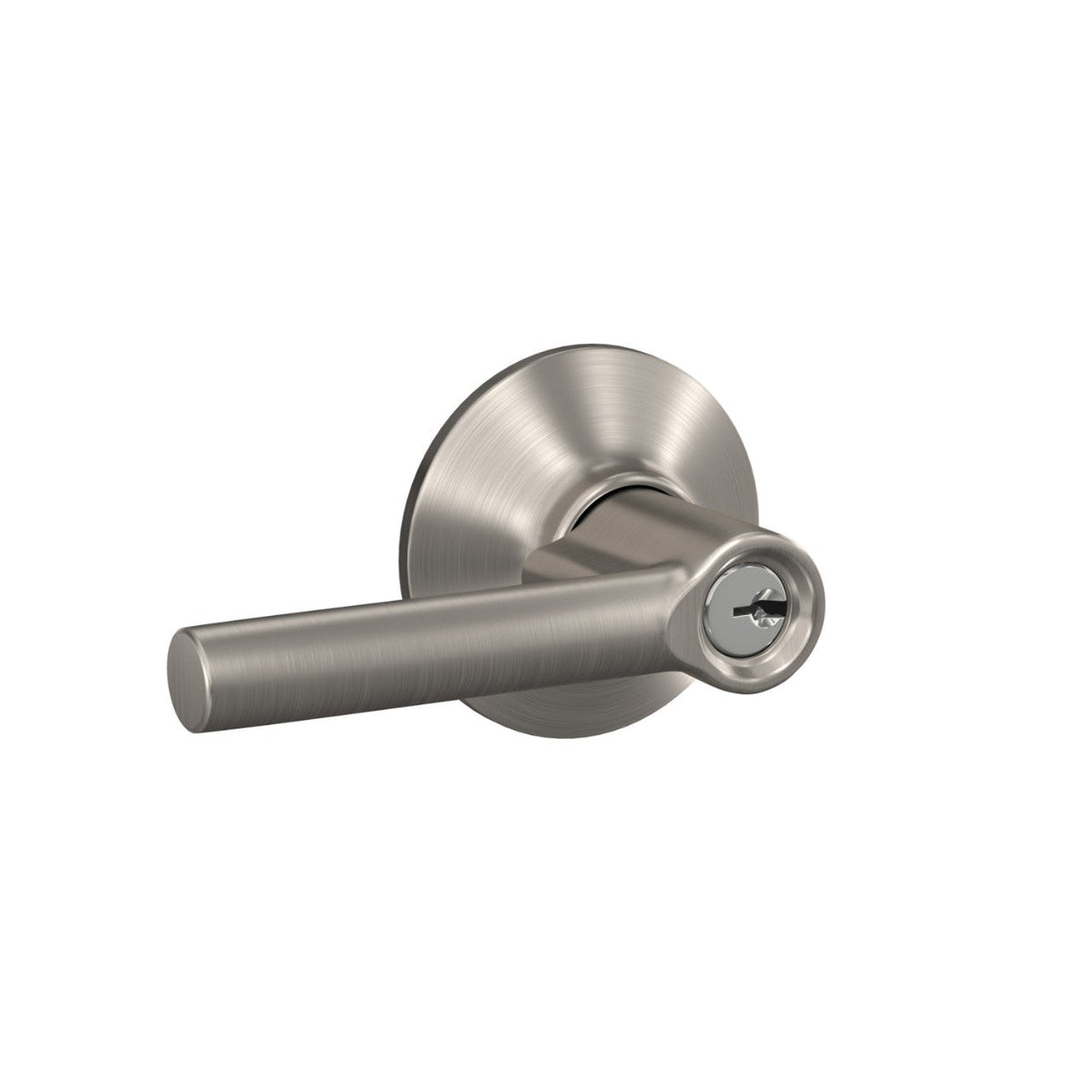 Schlage Broadway Satin Nickel Keyed Entry Door Lever