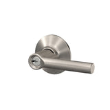 Schlage Broadway Matte Black Keyed Entry Lever, Grade 2, Fits 1-3/4 in. Doors
