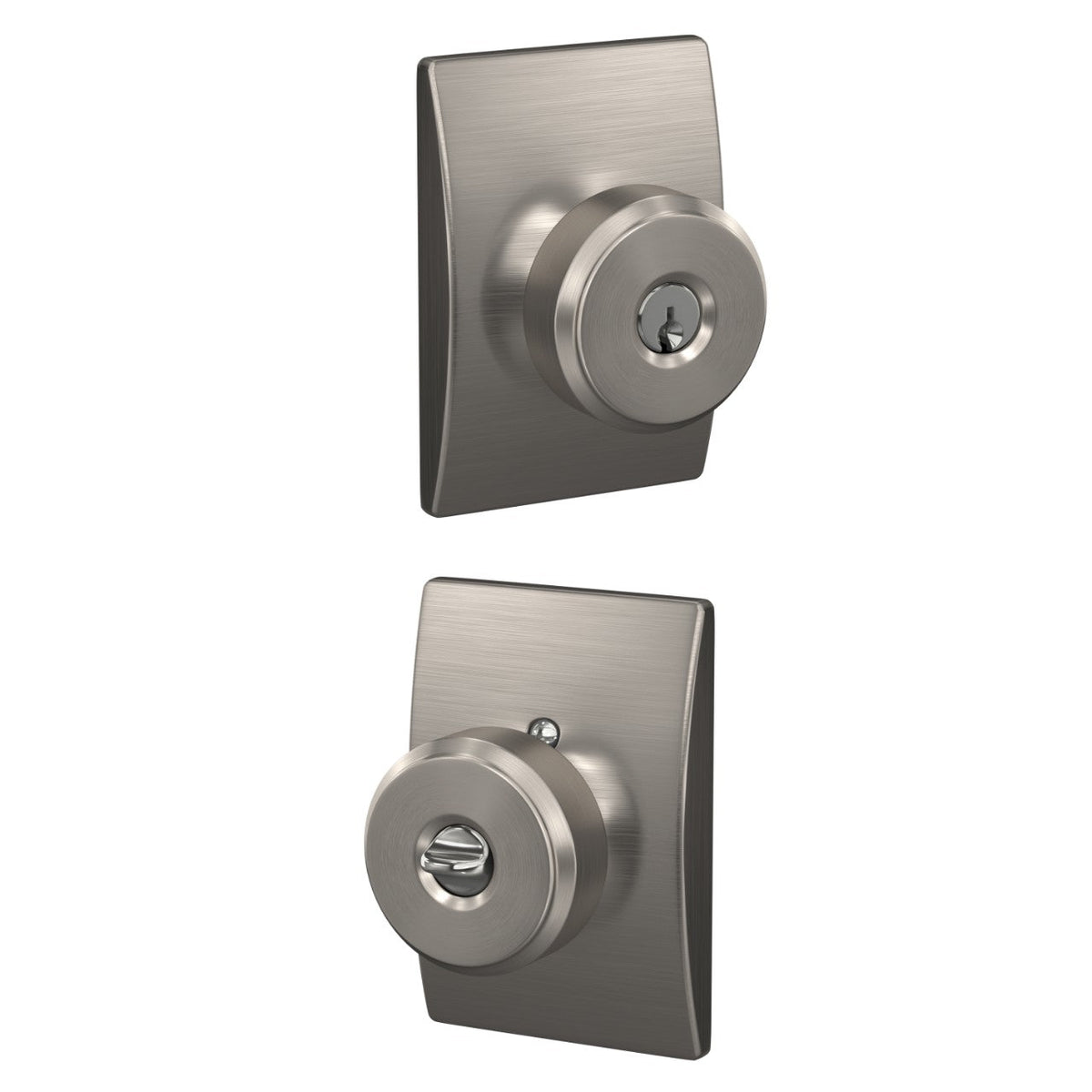 Schlage Custom Bowery Keyed Entry Door Knob with Century Trim – Matte Black