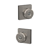 Schlage Custom Bowery Keyed Entry Door Knob with Collins Trim, Matte Black
