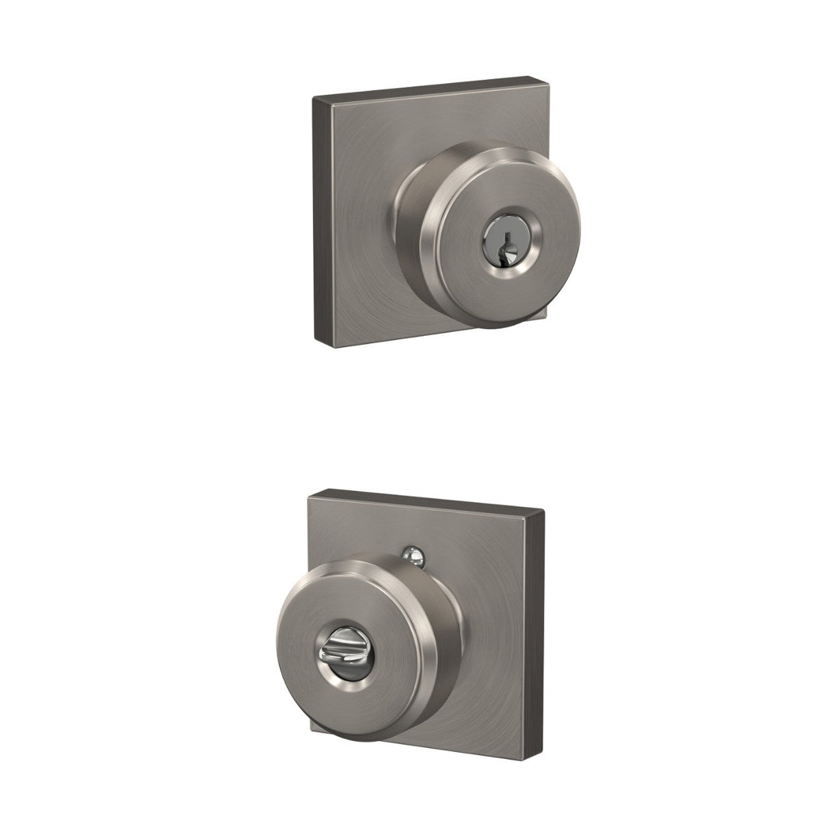 Schlage Custom Bowery Keyed Entry Door Knob, Matte Black