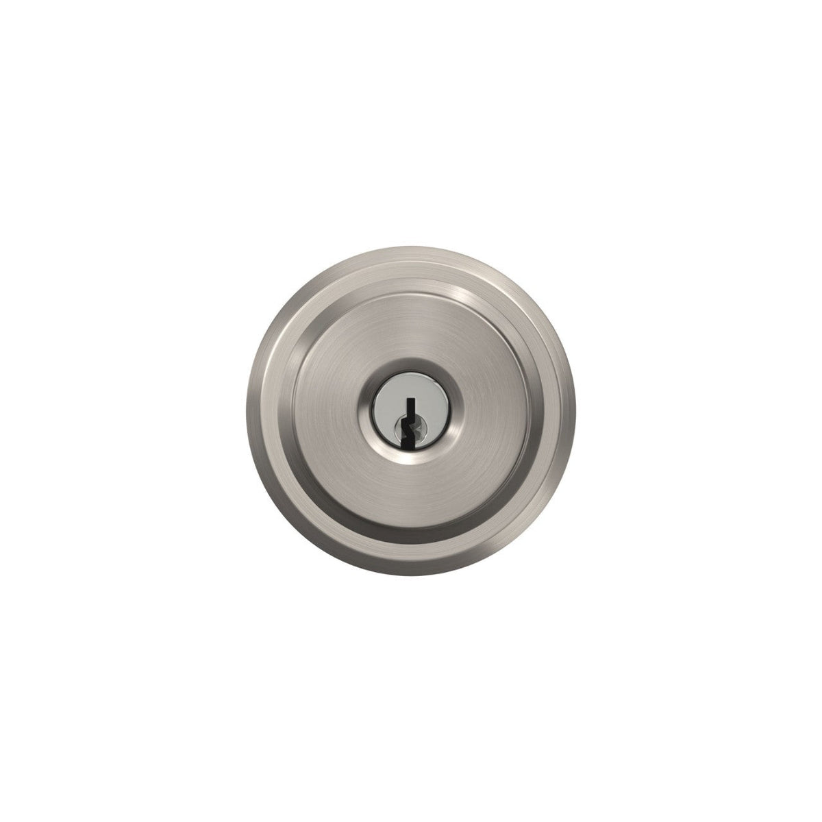 Schlage Bowery Matte Black Keyed Entry Door Knob with Greyson Trim