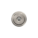 Schlage Bowery Matte Black Keyed Entry Door Knob with Greyson Trim