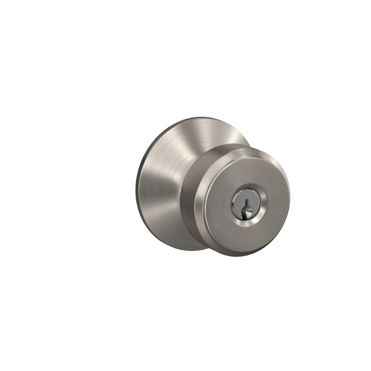Schlage Bowery Matte Black Keyed Entry Knob, ANSI/BHMA Grade 2/AAA, Fits 1-3/8 in. to 1-3/4 in. Doors