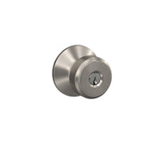 Schlage Bowery Matte Black Keyed Entry Knob, ANSI/BHMA Grade 2/AAA, Fits 1-3/8 in. to 1-3/4 in. Doors