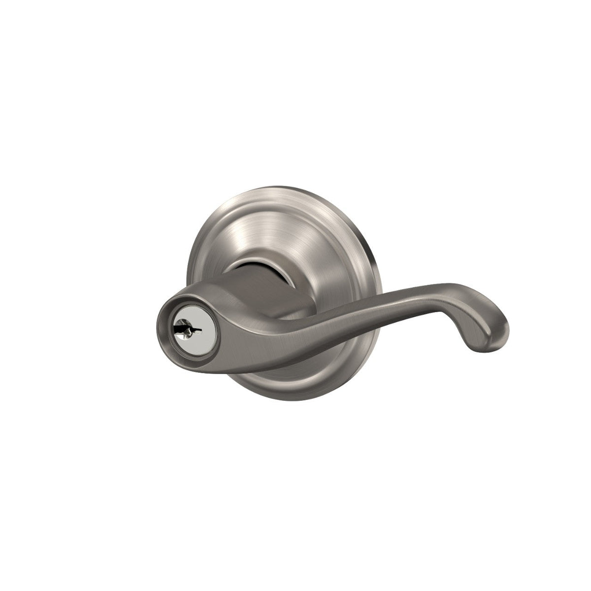 Schlage Flair Antique Brass Keyed Entry Lever Lockset, ANSI/BHMA Grade 2, Fits 1-3/8 in. to 1-3/4 in. Doors
