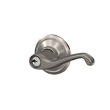 Schlage Flair Antique Brass Keyed Entry Lever Lockset, ANSI/BHMA Grade 2, Fits 1-3/8 in. to 1-3/4 in. Doors