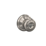 Schlage Georgian Keyed Entry Door Knob, Matte Black