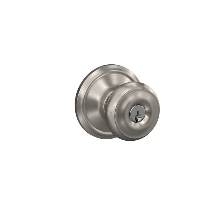 Schlage Georgian Keyed Entry Door Knob – Bright Brass