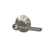 Schlage Latitude Satin Nickel Keyed Entry Lever, ANSI/BHMA Grade 2, Fits 1-3/8 to 1-3/4 in. Doors