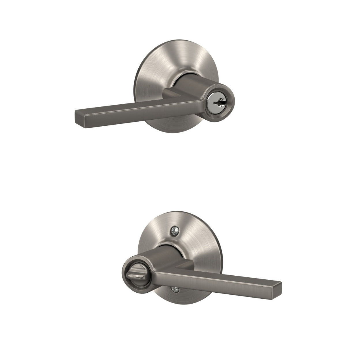 Schlage Latitude Satin Nickel Keyed Entry Door Lever