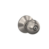 Schlage Orbit Satin Chrome Keyed Entry Knob Lockset, ANSI/BHMA Grade 2, Fits 1-3/8 in. to 1-3/4 in. Doors