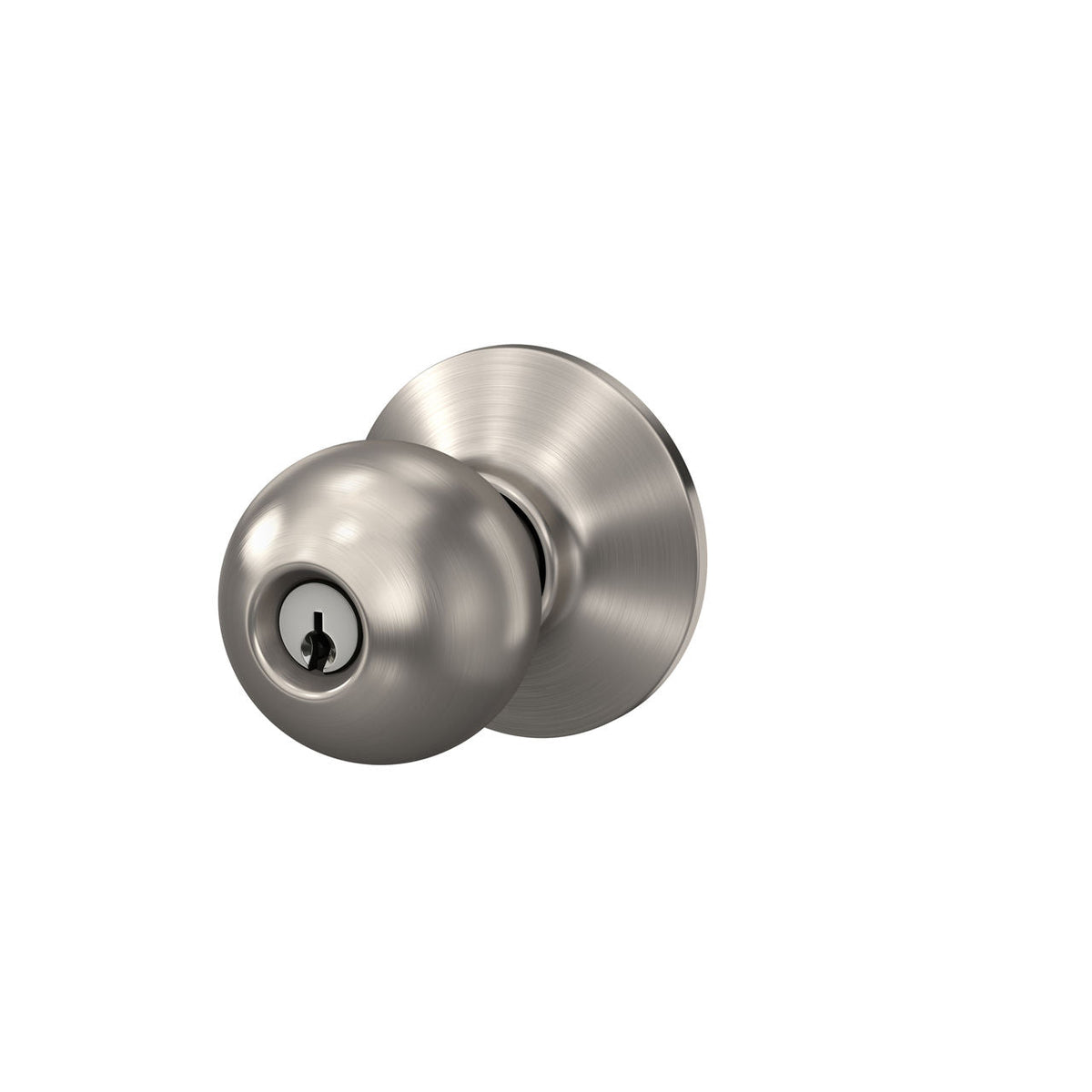 Schlage Orbit Satin Chrome Keyed Entry Knob Lockset, ANSI/BHMA Grade 2, Fits 1-3/8 in. to 1-3/4 in. Doors