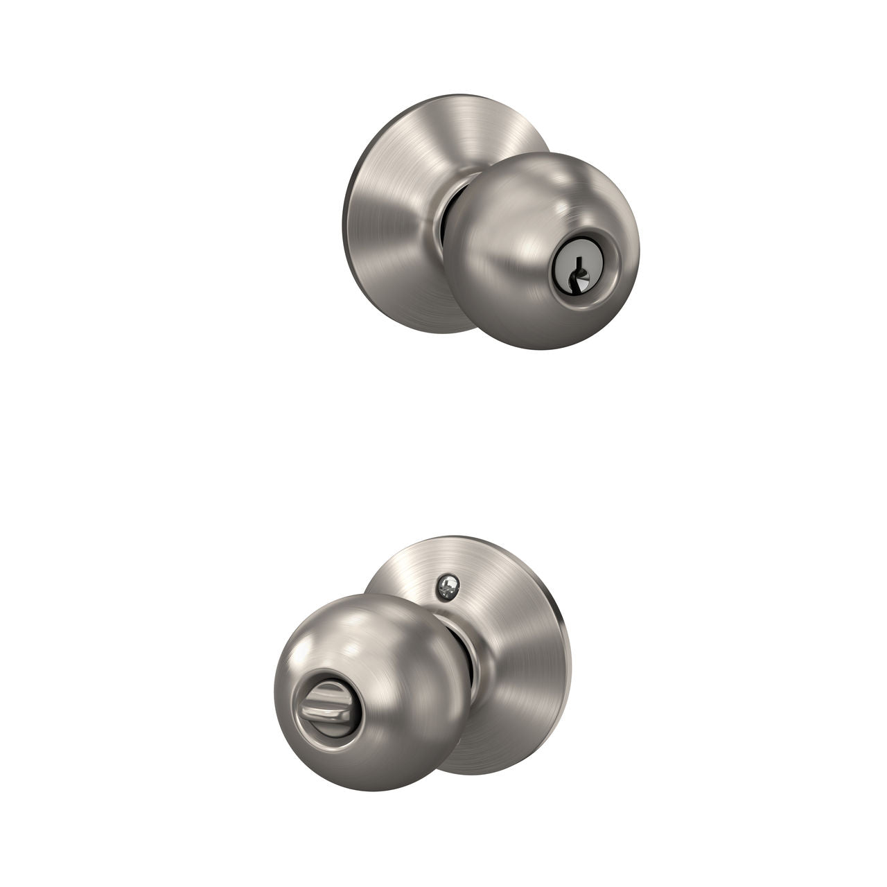 Schlage Orbit Satin Chrome Keyed Entry Knob Lockset, ANSI/BHMA Grade 2, Fits 1-3/8 in. to 1-3/4 in. Doors