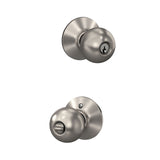 Schlage Orbit Satin Chrome Keyed Entry Knob Lockset, ANSI/BHMA Grade 2, Fits 1-3/8 in. to 1-3/4 in. Doors