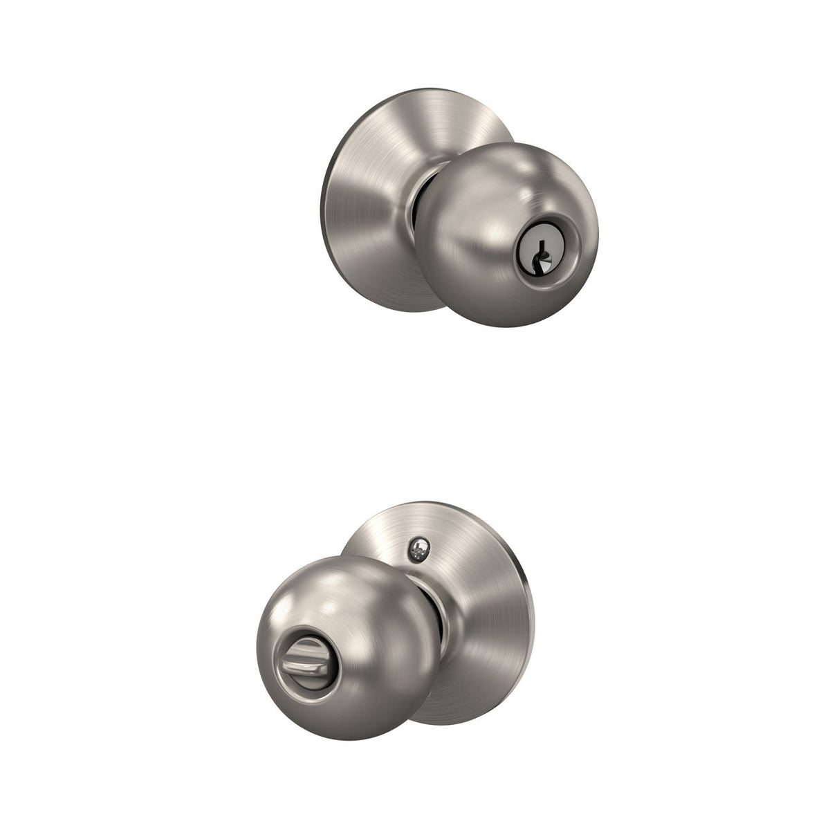 Schlage Orbit Satin Chrome Commercial Keyed Entry Door Knob