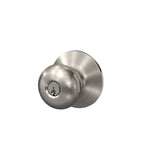 Schlage Plymouth Bright Brass Keyed Entry Knob, ANSI/BHMA Grade 2, Keyway K4, Fits 1-3/4 in Doors