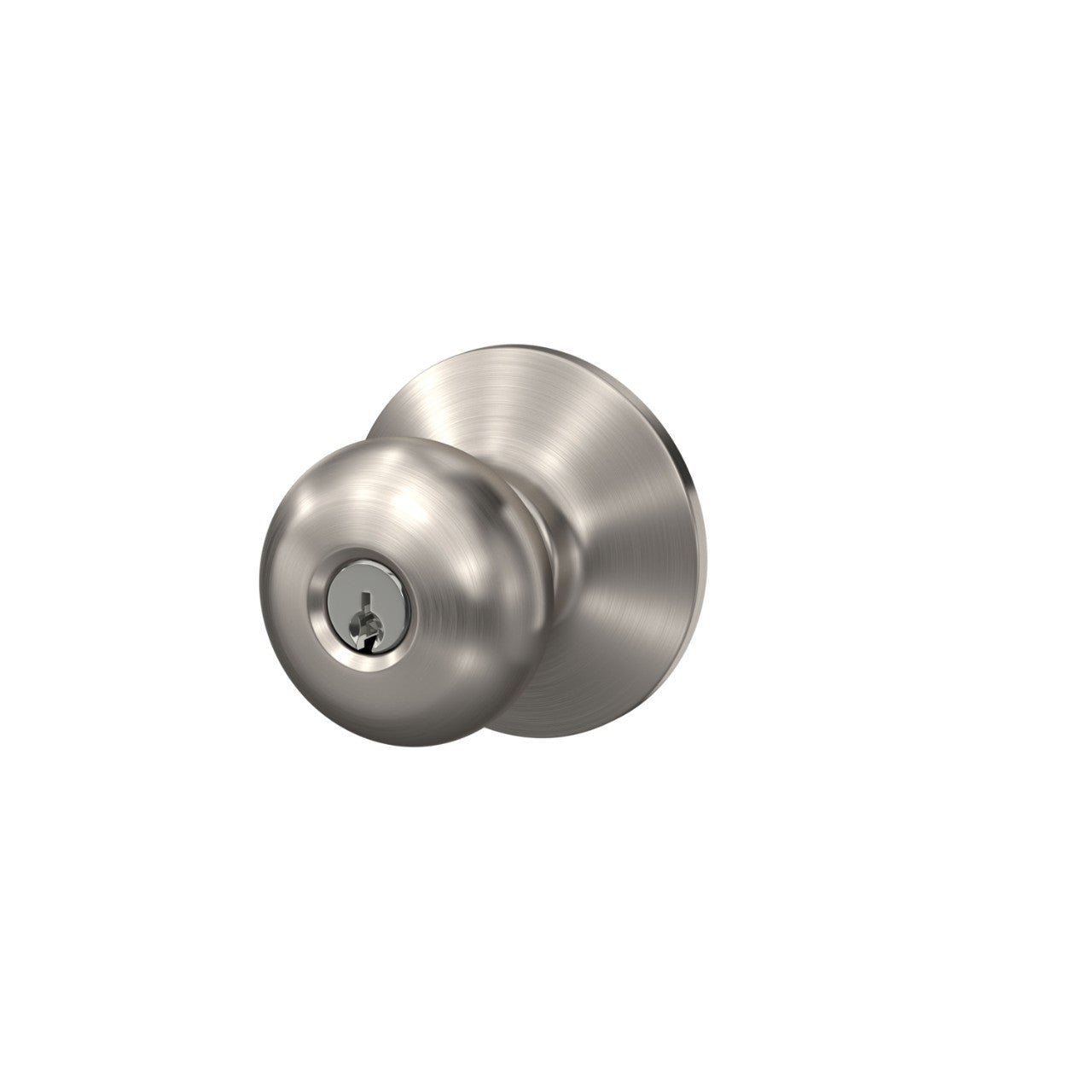 Schlage Plymouth Matte Black Keyed Entry Door Knob, ANSI/BHMA Grade 2, Fits 1-3/8 to 1-3/4 in. Doors