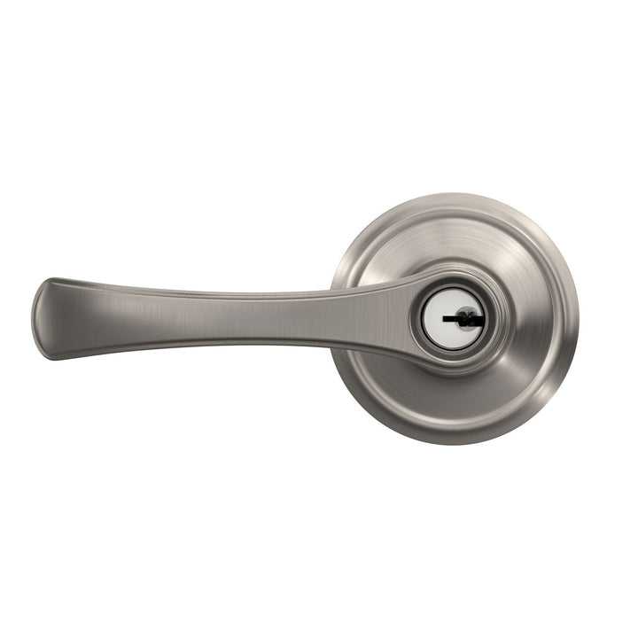 Schlage Avila Satin Nickel Keyed Entry Lever, Grade 2, 1-3/4 in. Door Thickness
