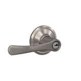 Schlage Avila Satin Nickel Keyed Entry Lever, Grade 2, 1-3/4 in. Door Thickness