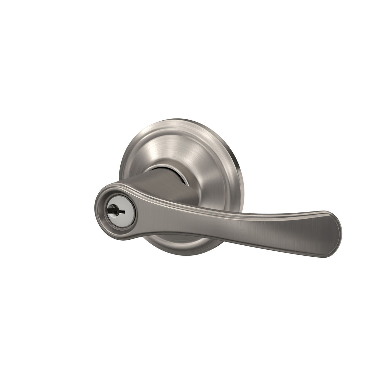 Schlage Avila Aged Bronze Entry Lever, Grade 2, 2-3/4 in Backset