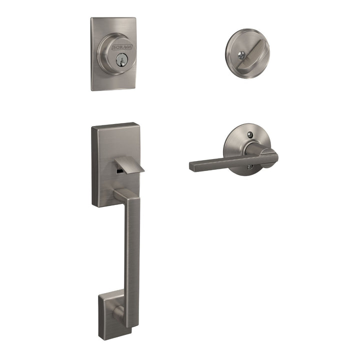 Schlage Century Bright Chrome Single Cylinder Deadbolt with Orbit Knob Door Handleset