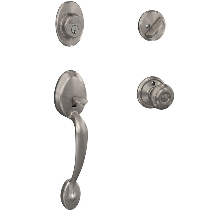 Schlage Plymouth/Georgian Matte Black Handleset – Right or Left Handed