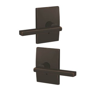 Schlage Custom Latitude Dummy Door Lever, Century Trim, Satin Nickel (2-Pack)