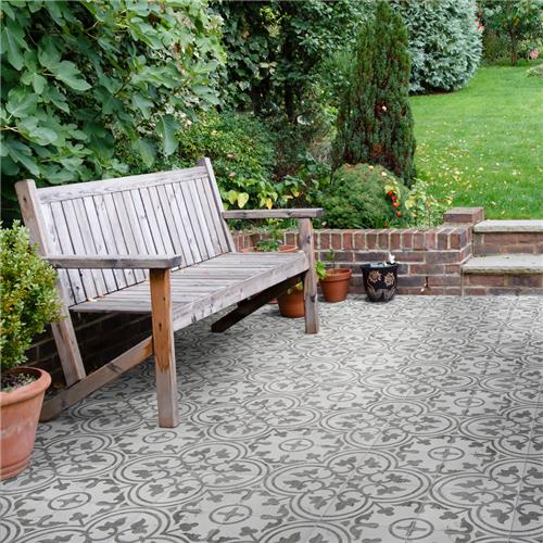 Llama Arte Loire Silver 9-3/4 in. x 9-3/4 in. Porcelain Floor and Wall Tile (10.88 sq. ft./Case)
