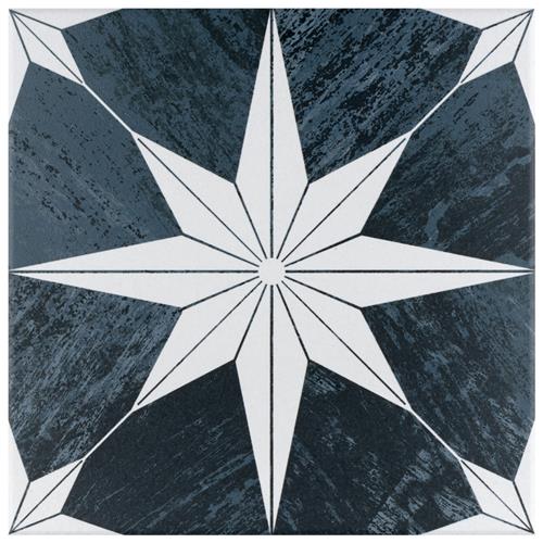Merola Tile Cassis Stella Black Night 9-3/4 in. x 9-3/4 in. Porcelain Floor and Wall Tile (10.88 sq. ft./Case)