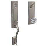 Schlage Custom Addison Aged Bronze 3/4 Trim Single Cylinder Door Handleset with Alexandria Glass Door Knob